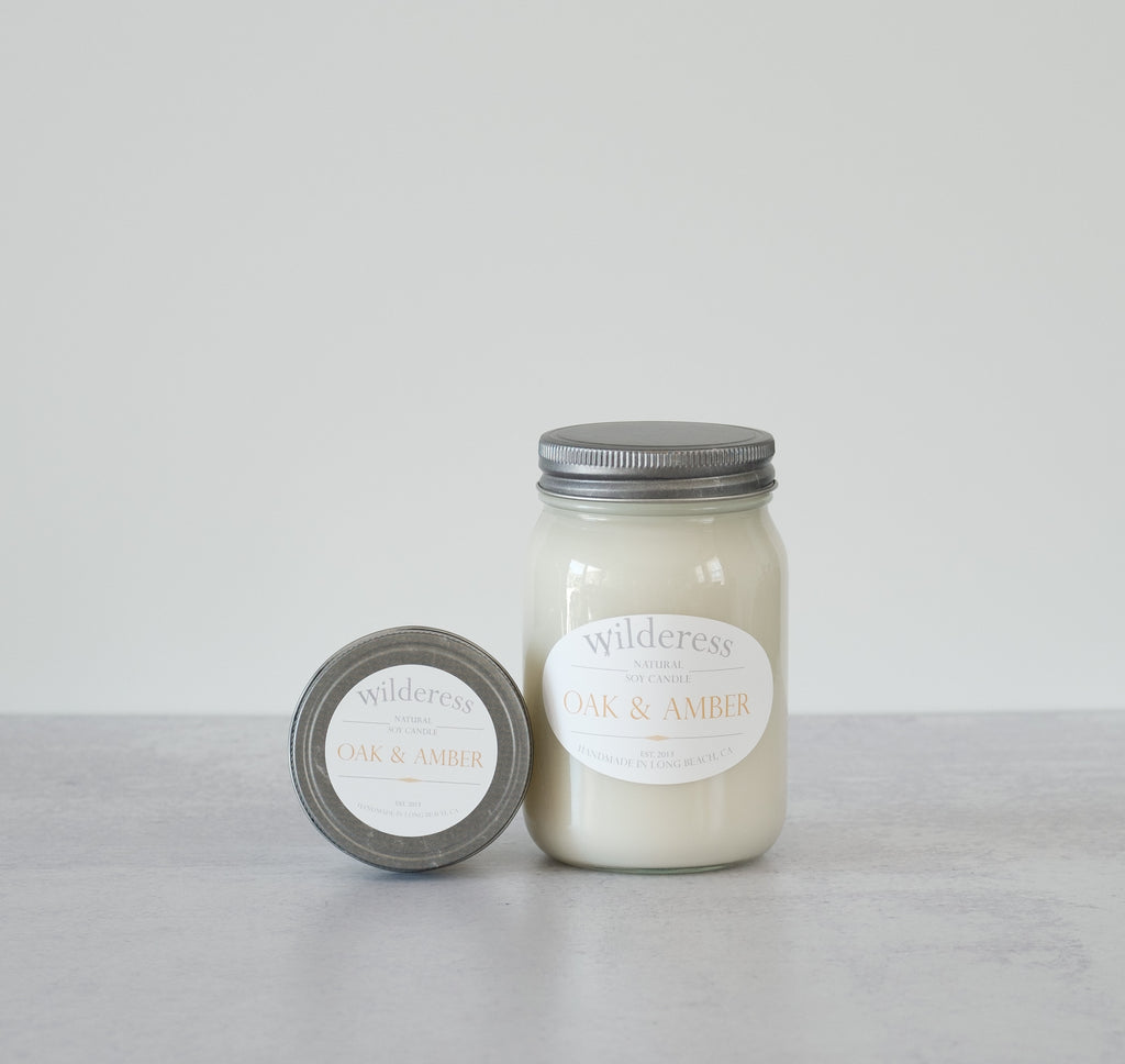 Soy Wax Essential Oil Infused Candles - Oak & Elizabeth